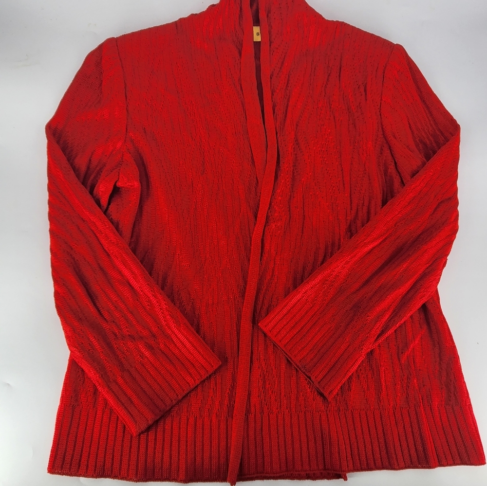 St.John red cardigan